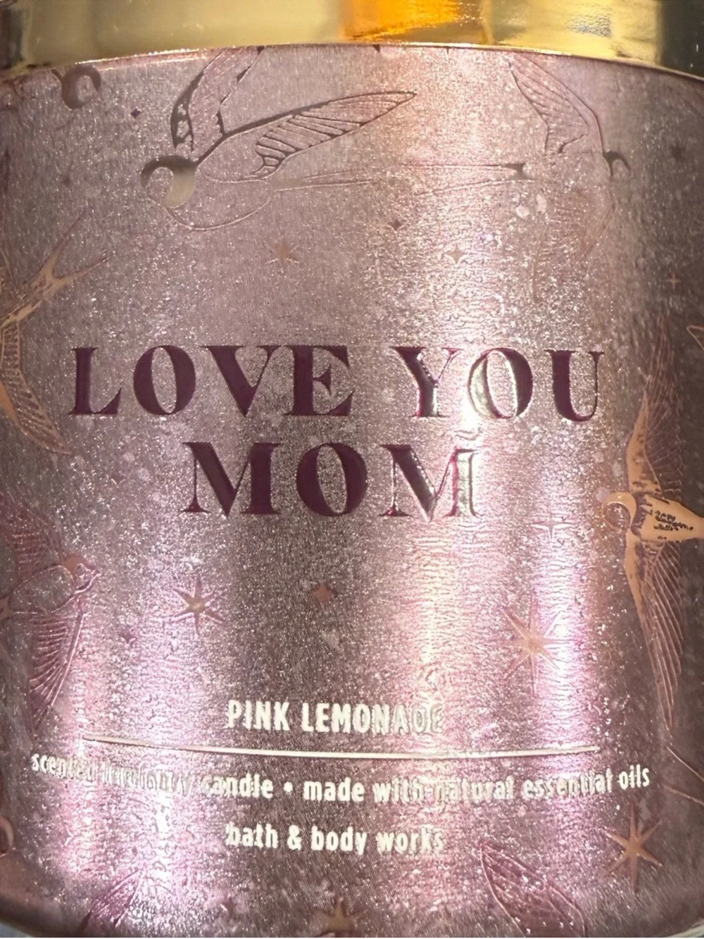 Luminary Pink Lemonade Candle Love You Mom Candle - Picture 2 of 2